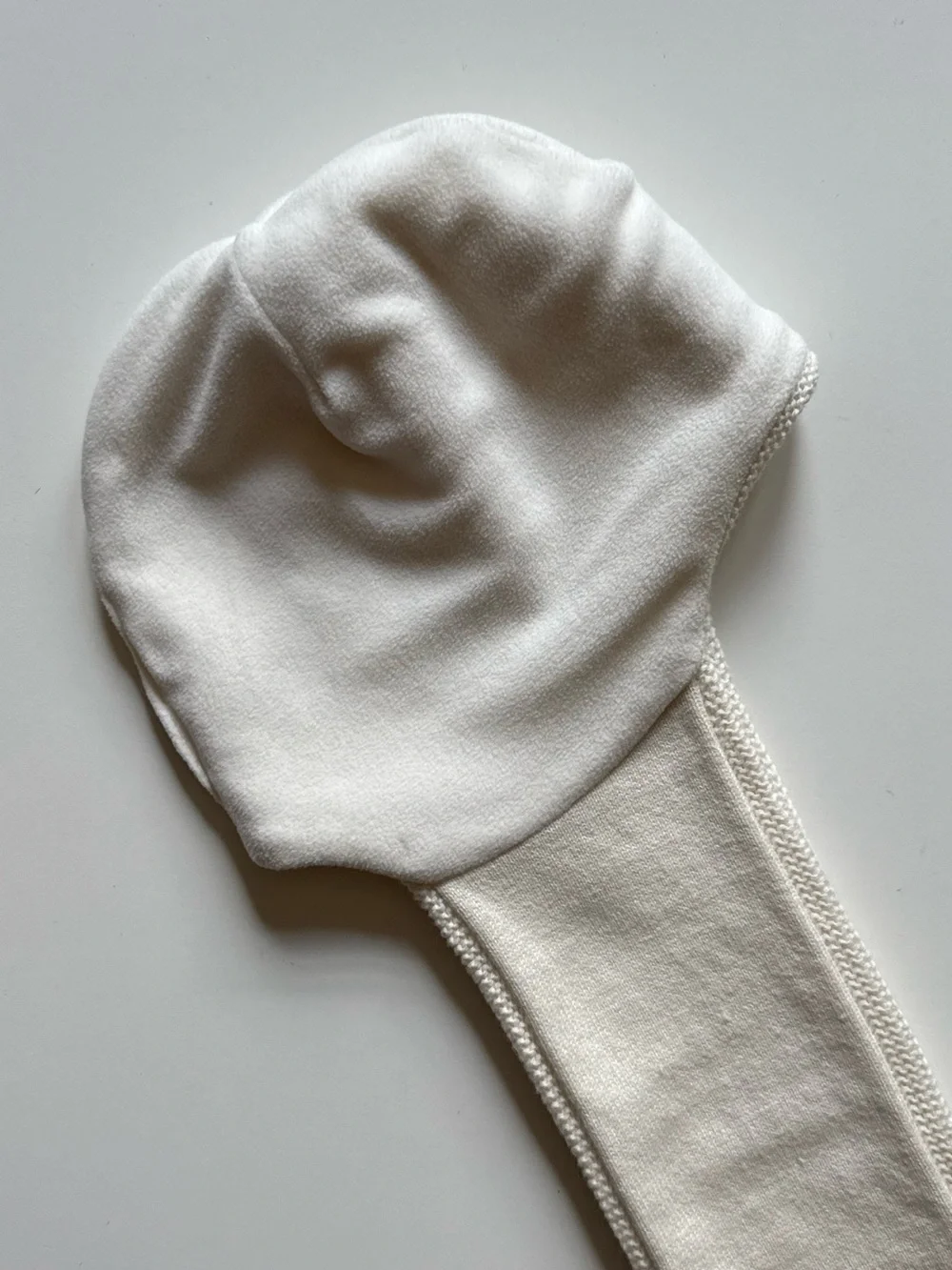 Jacadi Baby Girl Bertille Knit Soft White Scarf Hat with Pom Pom - Size 36M